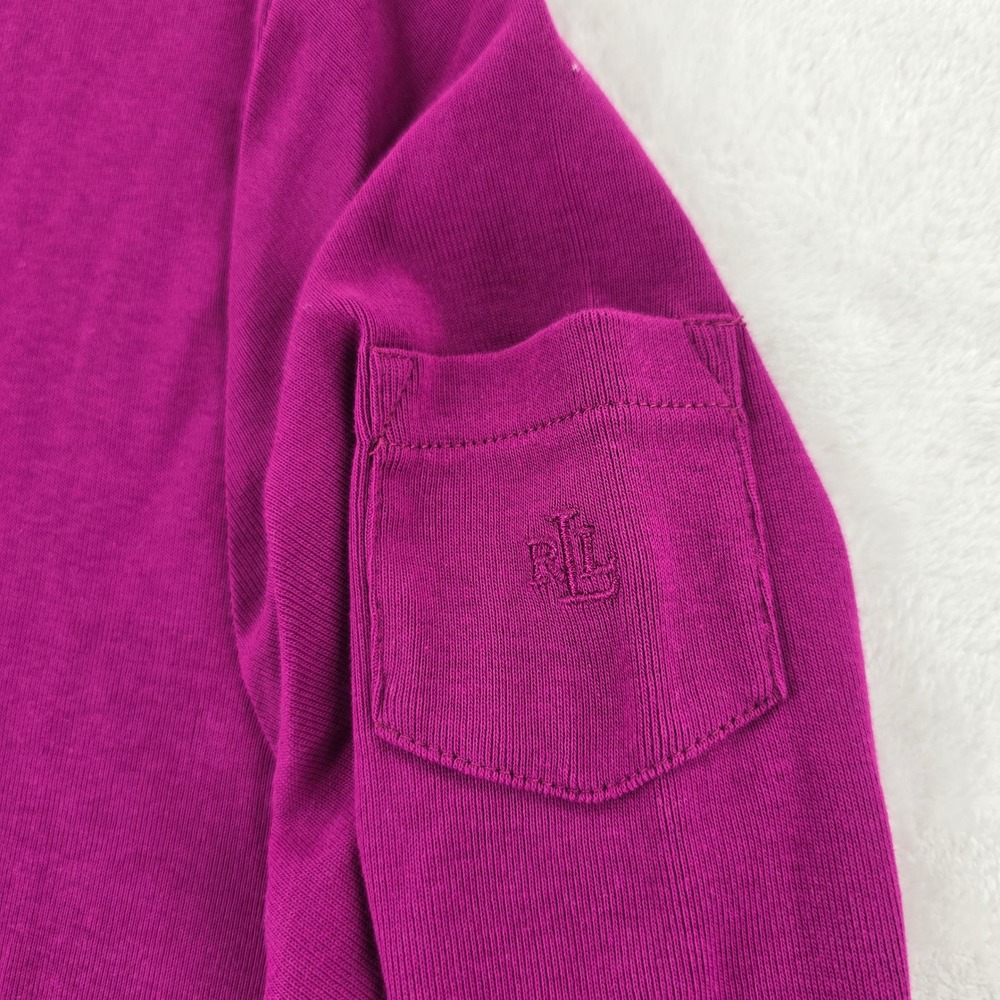 Lauren Ralph Lauren Top Womens PL Long Sleeve Tee Purple Magenta Lot of 2 NWT - Picture 5 of 16